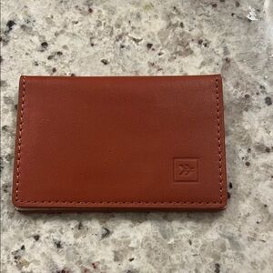 Thread Leather Card Wallet in Brown